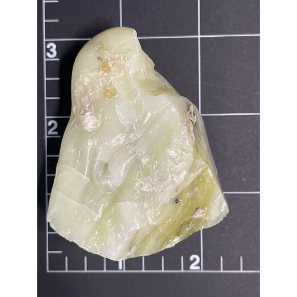 Custard Peach Tipped Art Glass Cullet Glowing Swirl Uranium‎ Slag Glass #5GL144 - Picture 6 of 6